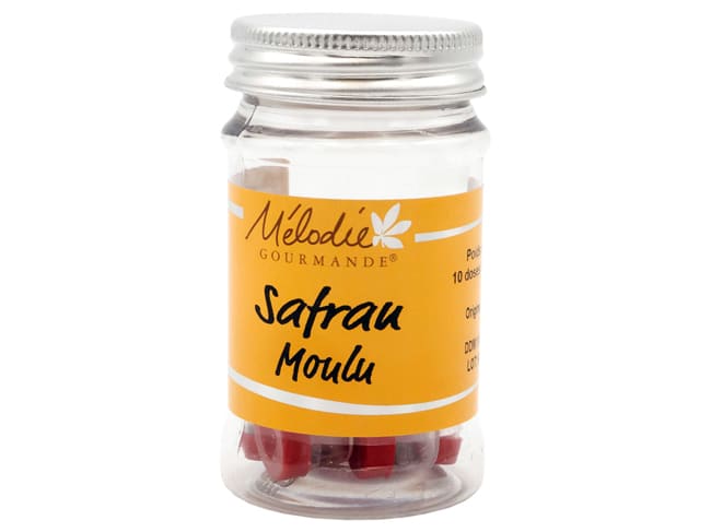 Safran en poudre - 10 doses de 0,1 g - Mélodie Gourmande
