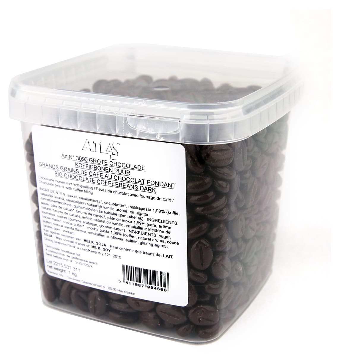 Décor en chocolat : grains de café en chocolat 100 gr