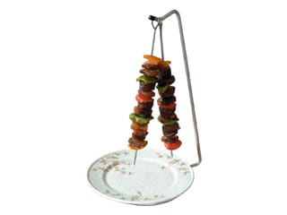 Porte-brochettes en fil inox