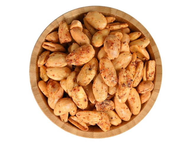 Amandes Bio grillées - au piment d'Espelette - 100 g DDM proche