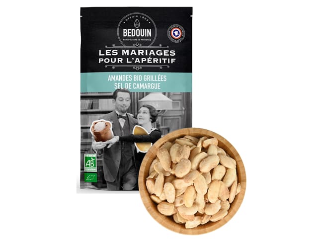 Amandes Bio grillées - au sel de Camargue - 100 g - Bedouin