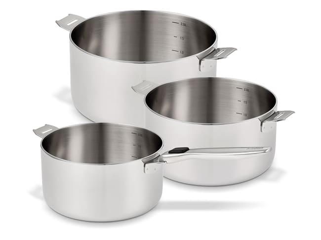 Corps de casseroles inox Beka R'Evolution - Lot de 3 - Beka