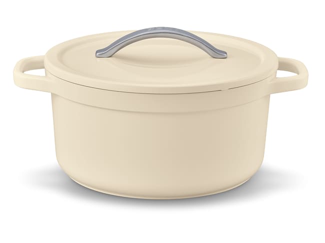 Cocotte ronde Plume - beige - Ø 24 cm - Beka