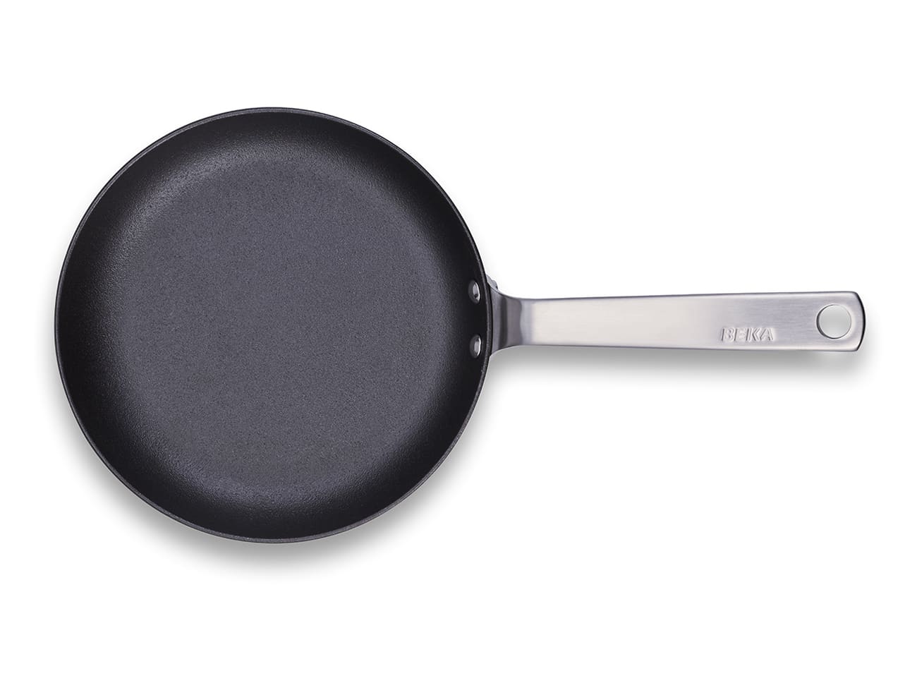Poêle à Frire Nomad Beka 24cm - Acier Carbone Naturel - Compatible Induction - Poignée Bois
