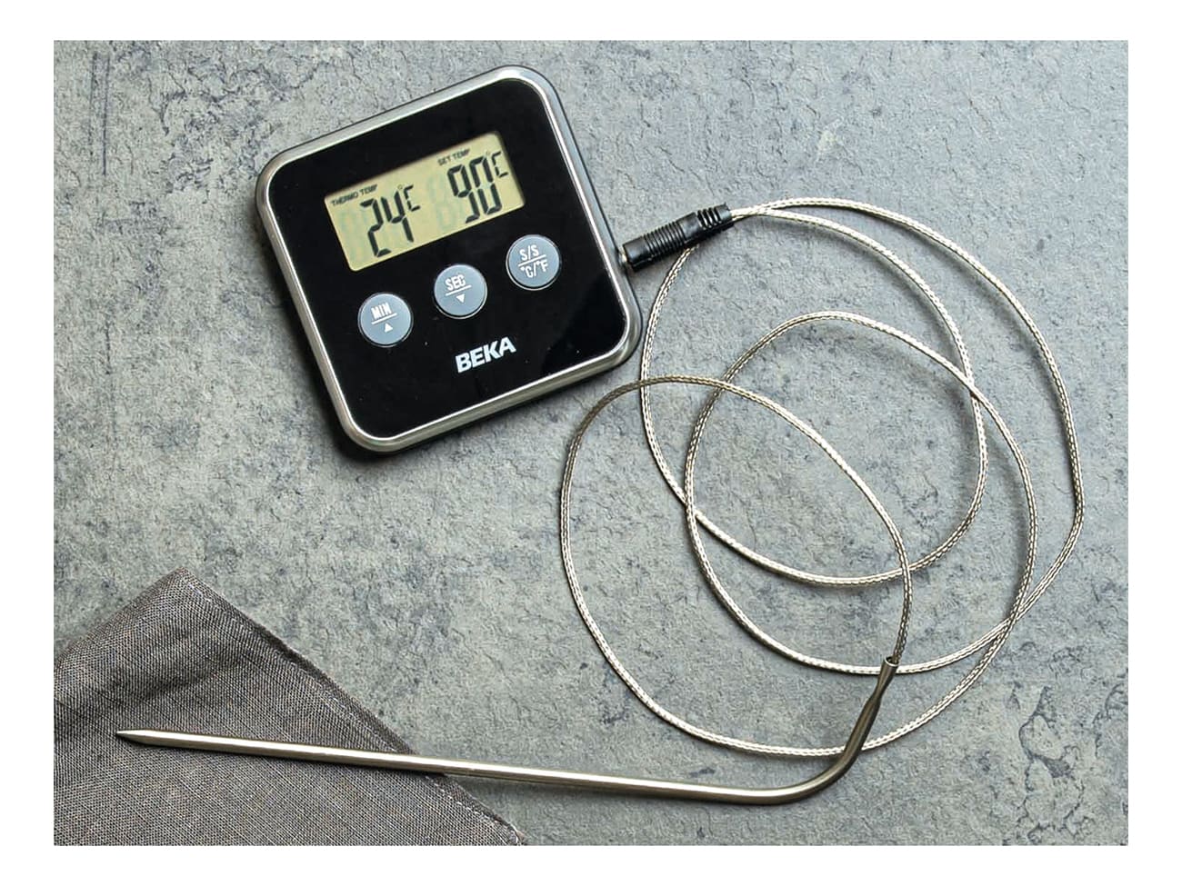 FISHTEC® Thermomètre-Sonde de Cuisson Numérique Sans fil - Four et