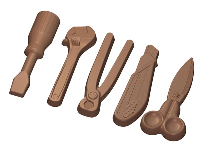 Moule chocolat - 5 outils de travail