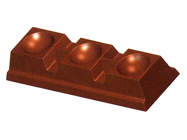 Moule chocolat - 7 barres demi-sphère - 27,5 x 13,5 cm