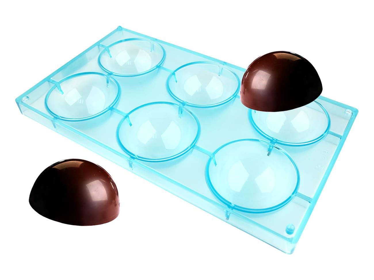 Moule chocolat - 6 demi-sphères Ø 9,2 cm - 38 x 21 cm - Meilleur du Chef
