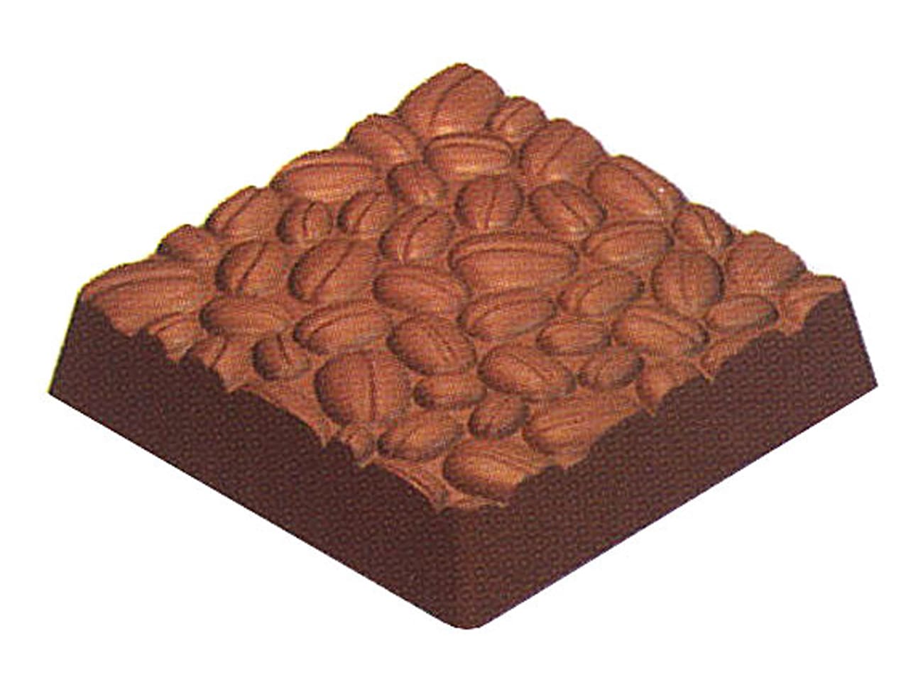 55 trous Grain de café Moule de chocolat Silicone 3d Grains de café  antiadhésif Gâteau fondant DIY Jelly Glace Moule de cuisson