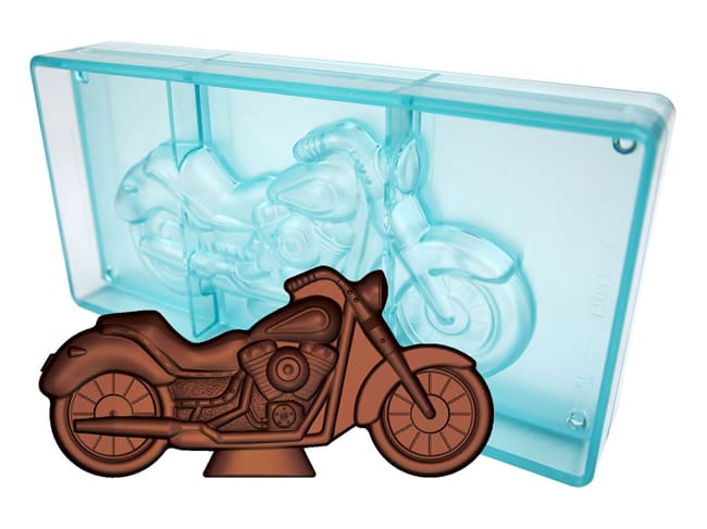 Moule chocolat double - moto 3D