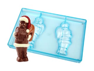 Moule chocolat Père Noël - portant sa hotte