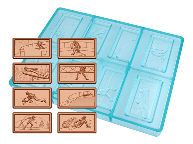 Moule chocolat - sports d'hiver