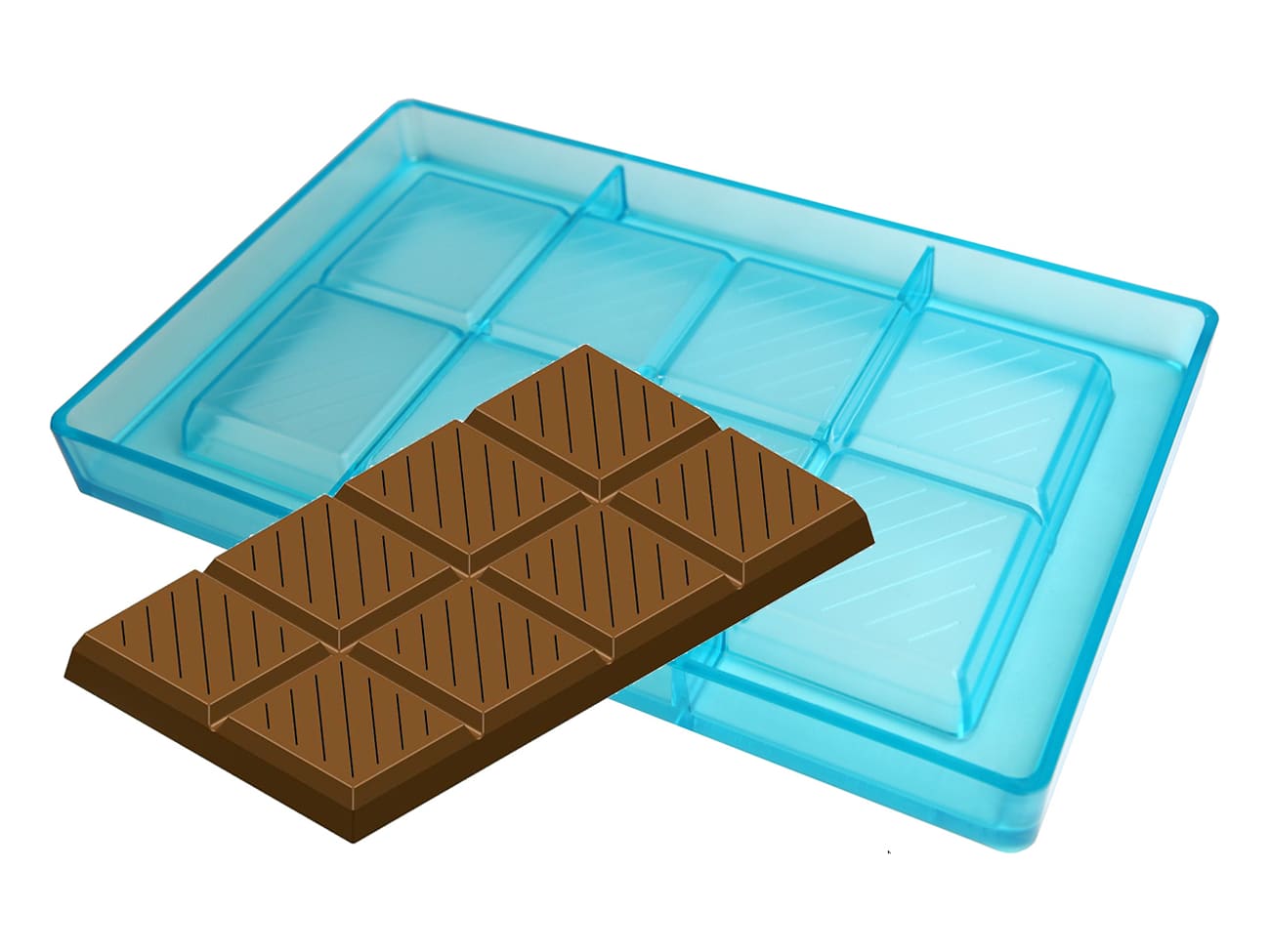 Moule tablette de chocolat vague 275 x 175mm (x3) - Appareil des Chefs