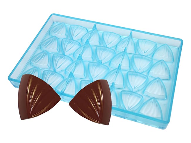 Moule chocolat - 28 triangles striés