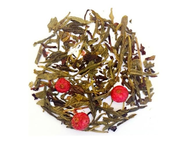 Thé vert Sencha Calida - fruits rouges, groseilles, vanille - 90 g - Compagnie & Co