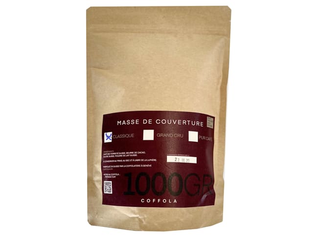 Coffola Latino - Couverture café à pâtisser - 1 kg - Coffola