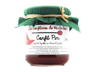 Confit PIM - piquillos et piment d'Espelette - 250 g - Confitures de Haute Soule