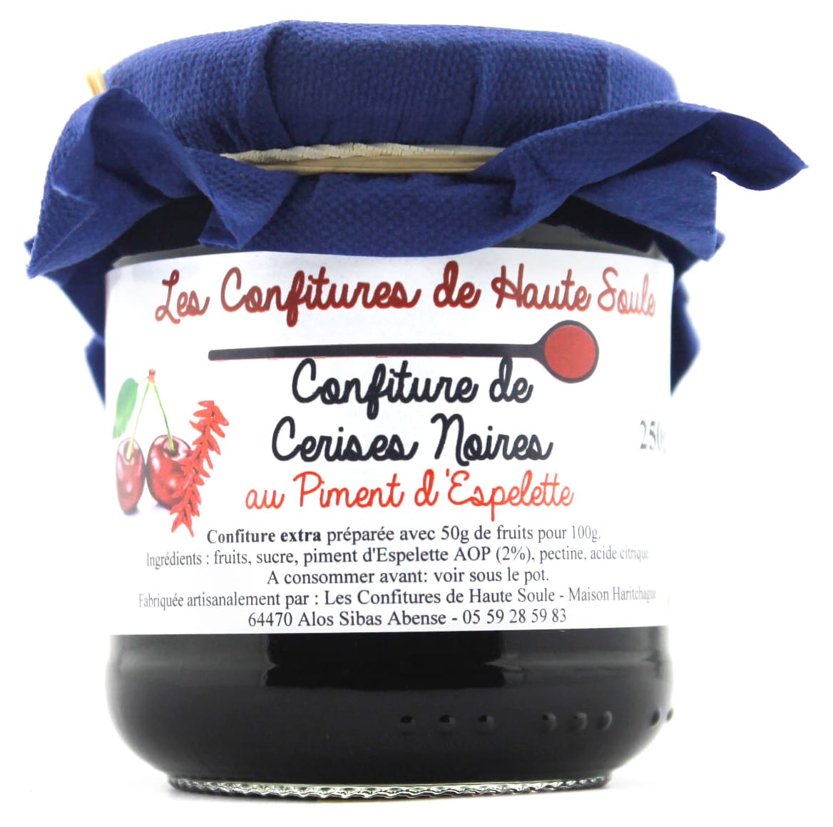 Confiture De Cerise Noire Au Piment Despelette 250 G Confitures De Haute Soule Meilleur 1927