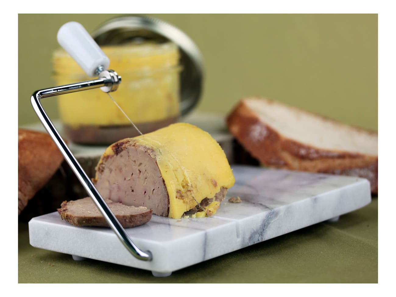 Coupe foie-gras sur socle - Marbre - 21 x 20 cm - Chevalier