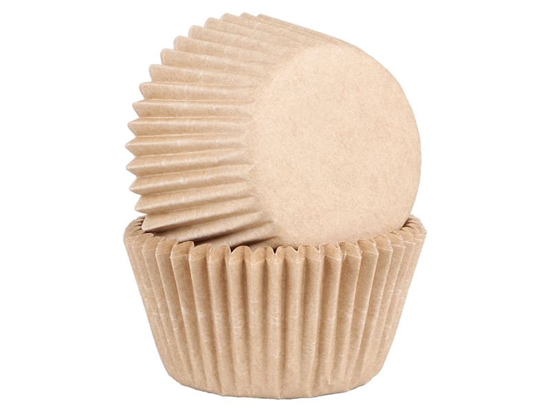 6 moules à cupcakes en papier Kraft - Woodland pour fêtes et