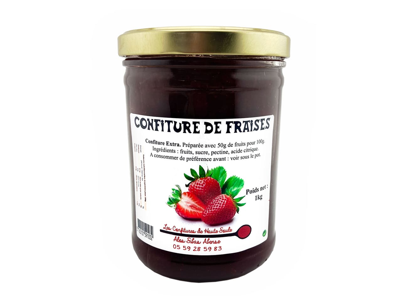 Confiture de fraise - 1 kg - Confitures de Haute Soule - Meilleur