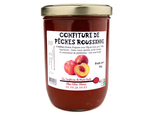 Confiture de pêche Roussanne - 1 kg - Confitures de Haute Soule