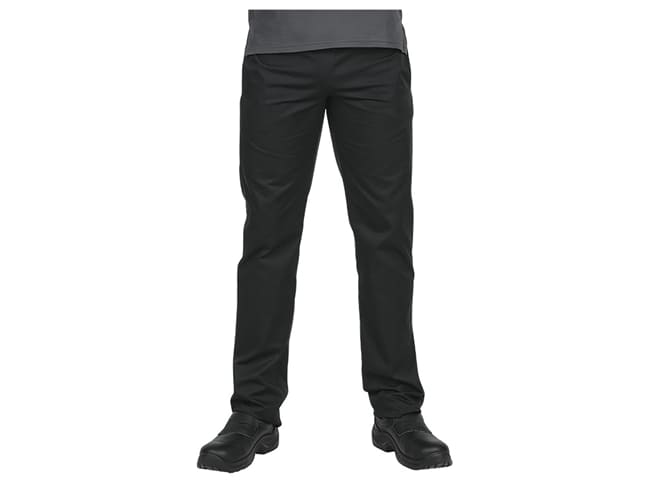 Pantalon de cuisine mixte - Mistral noir - Taille 5 (56/58) - Clément Design