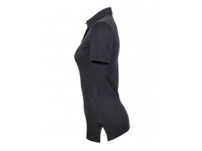 Polo femme UNA noir - Manches courtes - Taille 2XL (50/52) - Clément Design