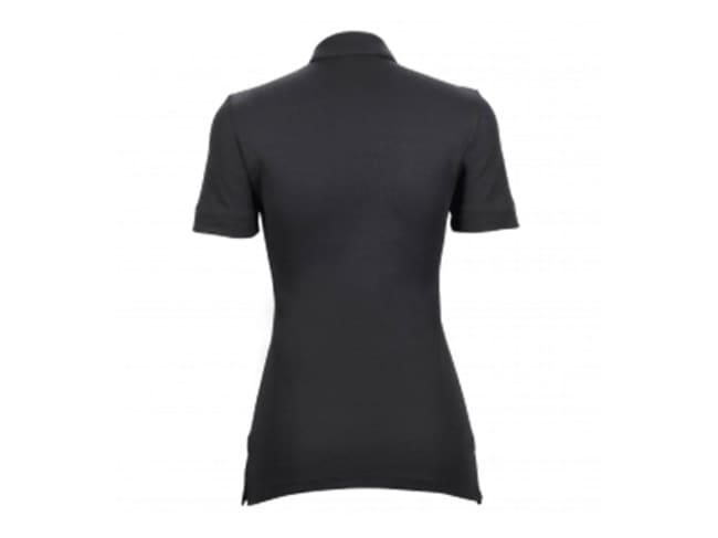 Polo femme UNA noir - Manches courtes - Taille XL (46/48) - Clément Design