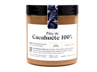 Pâte de cacahuète 100% - sans sucre ajouté ni colorants - 250 g - Comptoir du Praliné