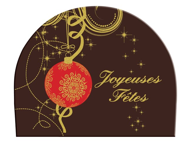 Moule pour embout de bûche - boule de Noël