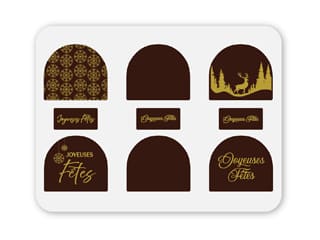 Moule 9 décors pour bûche