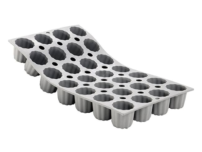 Moule silicone élastomoule - 28 cannelés - 30 x 17,6 cm - De Buyer