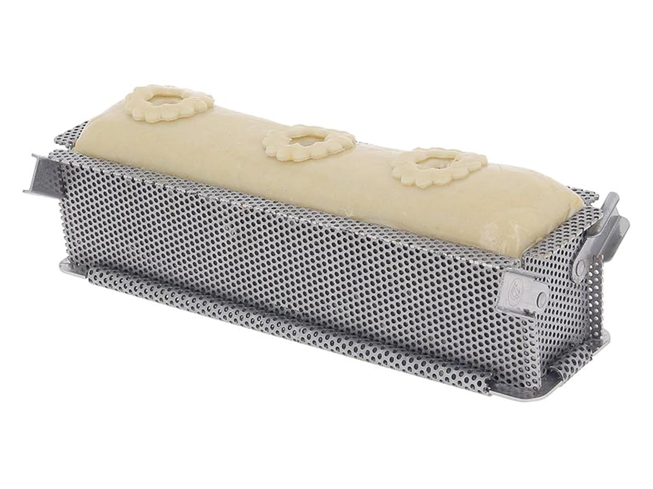 Moule à pâté en croûte perforé dépliable 48 x 9 cm De Buyer