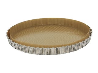 Moule à tarte cannelé perforé - fond amovible - Ø 24 cm - De Buyer