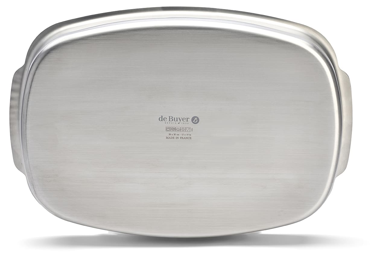 Plaque De Four Inox 60x40 Cm Avec Grille - Acier Inox 304 - Pour Rôtisserie, Poulet, Biscuits - Professionnel - 5
