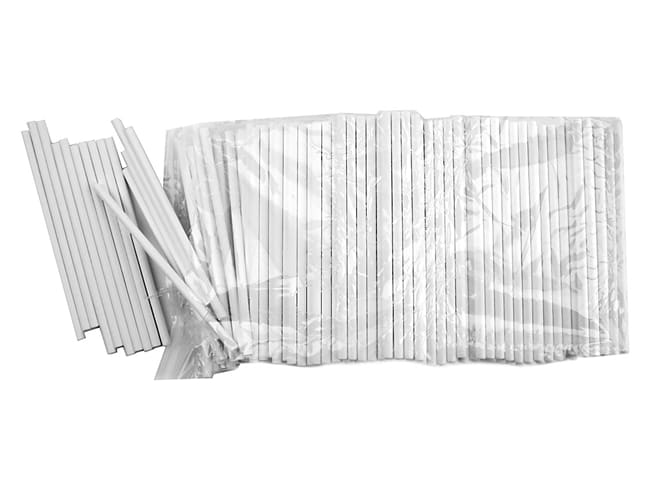 Bâtons pour sucettes en papier 10 cm - Par 500 - Déco Relief