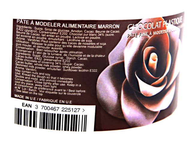 Chocolat plastique - 500 g DDM proche - Déco Relief