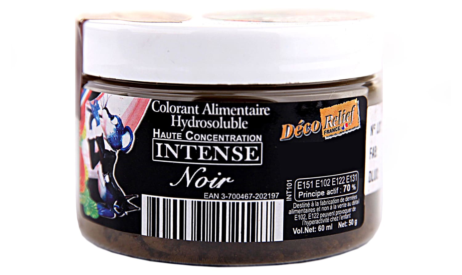 Colorant alimentaire noir en gel concentré Patisdécor