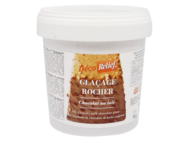 Glaçage façon rocher au chocolat lait - 1 kg - DDM proche - Déco Relief