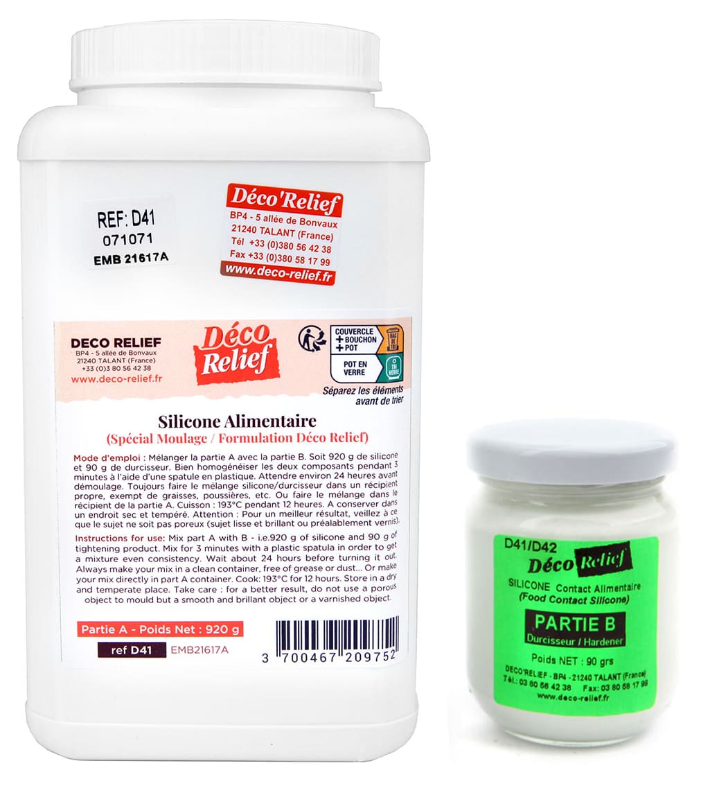 Kit silicone alimentaire - pot de 1 kg - Blanc - Déco Relief - Meilleur ...