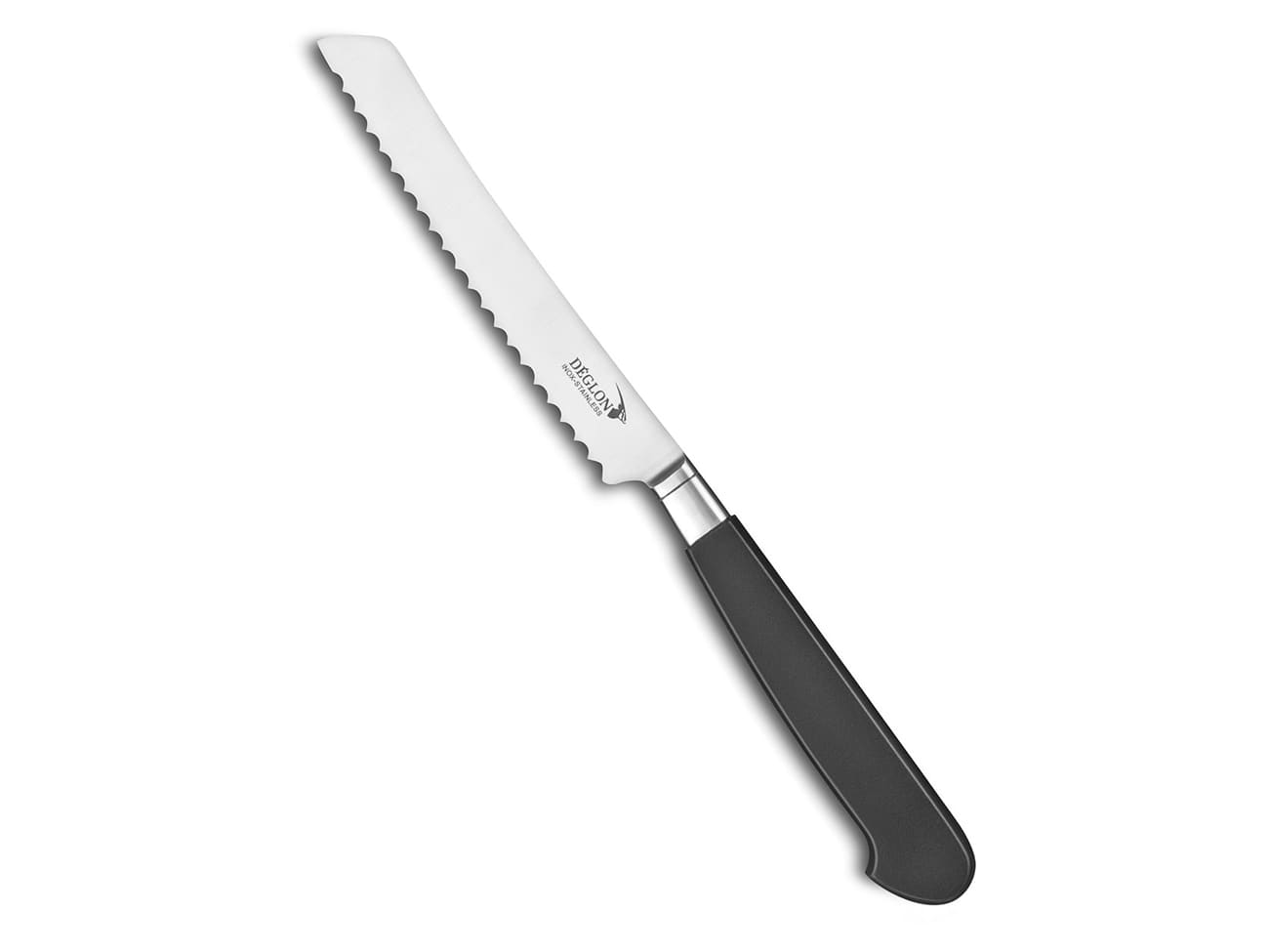 Couteau à steak lame crantée manche bois 12cm