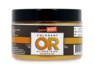 Colorant alimentaire Or scintillant