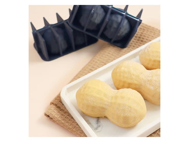 Moule silicone Cacahuète - 10,5 x 5,5 cm - Déco Relief