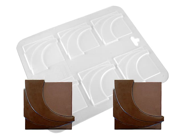 Moule pour embout de bûche - forme vague