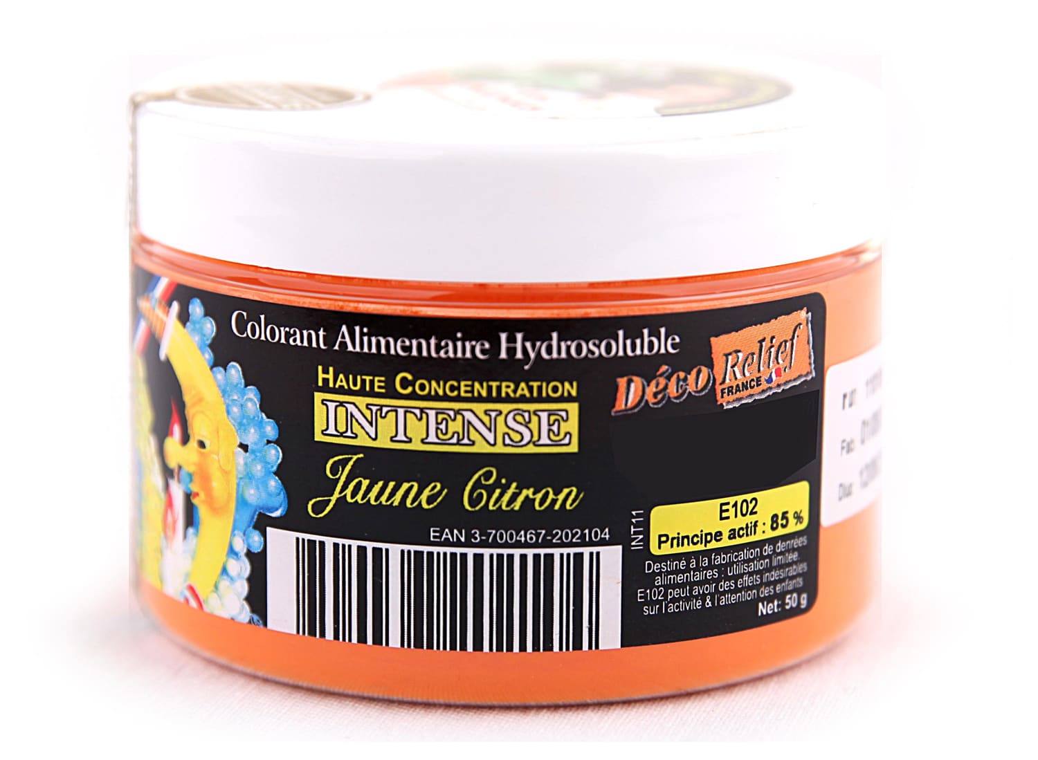 Colorant alimentaire en poudre orange carotène - hydrosoluble - 10