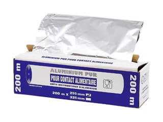 Papier aluminium en boîte distributrice cartonnée - Largeur 29 cm - Matfer