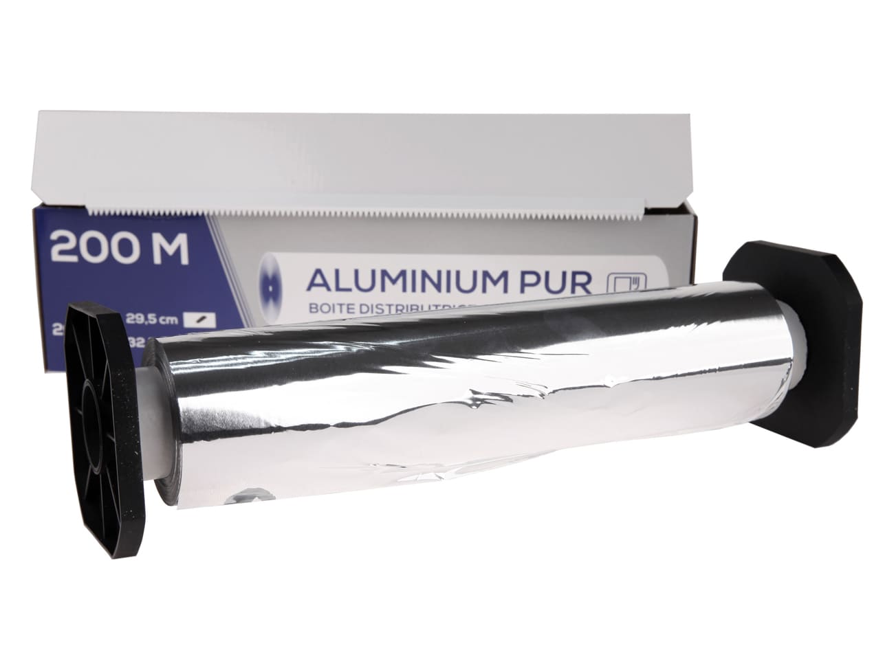 Papier aluminium alimentaire en boite distributrice - 45 cm x 200 mètres