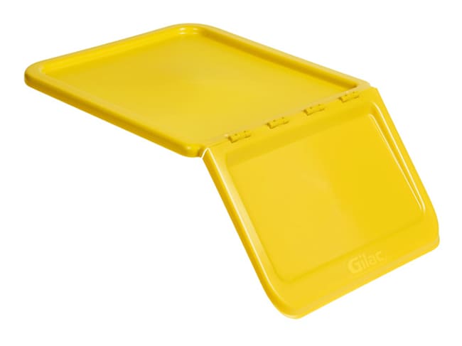 Couvercle jaune - pour bac à ingrédients - 40 L - Gilac