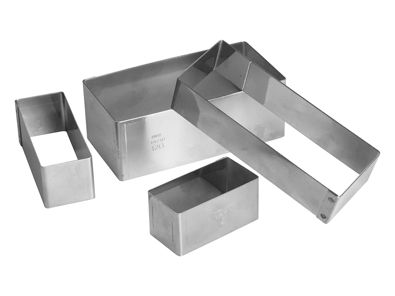 Rectangle inox - 12 x 6 x ht 4,5 cm - Gobel - Meilleur du Chef